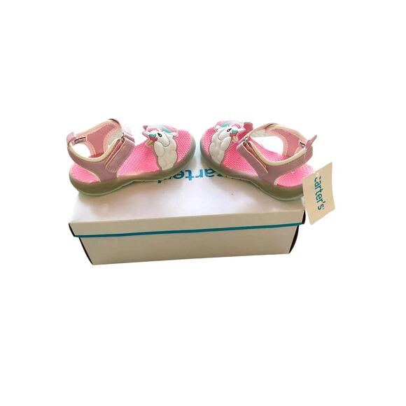 Sandals Pink Unicorn Light-Up Soles By Carter's Toddler Girls 7 - Picture 5 of 7